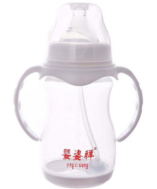 婴姿祥宽口双耳自动弧形带底奶瓶240ML