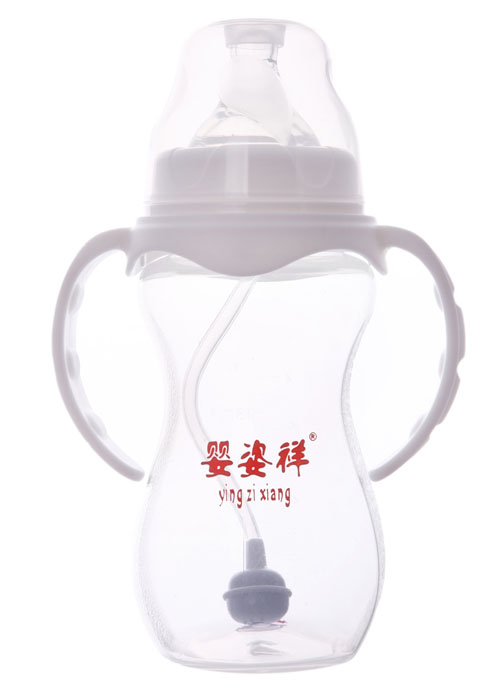 婴姿祥宽口双耳自动弧形奶瓶（磨砂）270ML