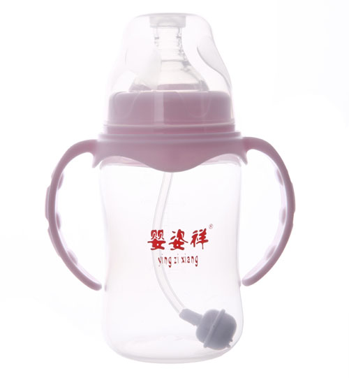 婴姿祥宽口双耳自动弧形奶瓶240ML