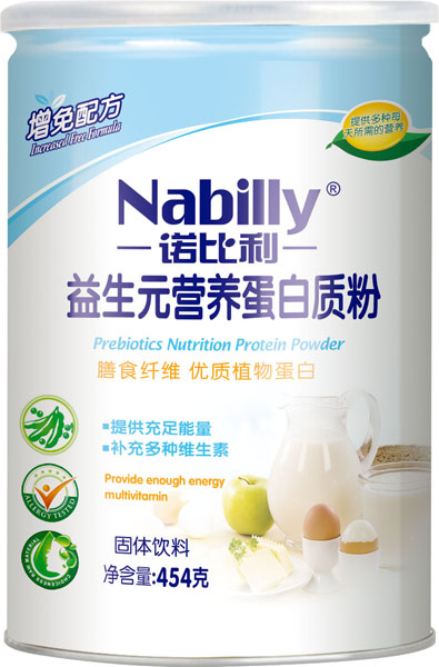 诺比利益生元营养蛋白质粉听装