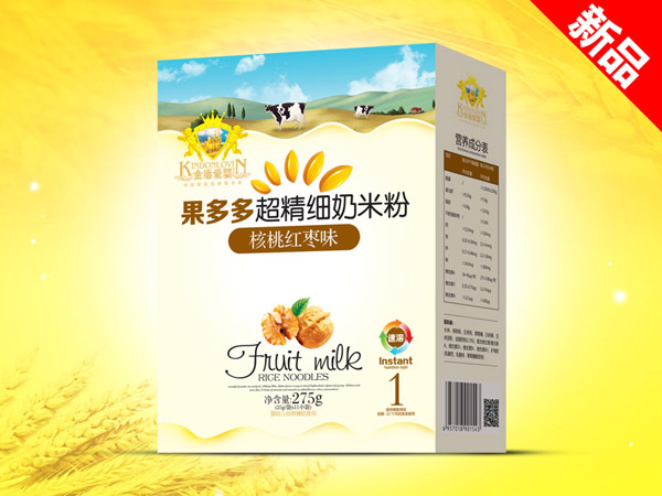 金盾爱婴核桃红枣超精细奶米粉盒装