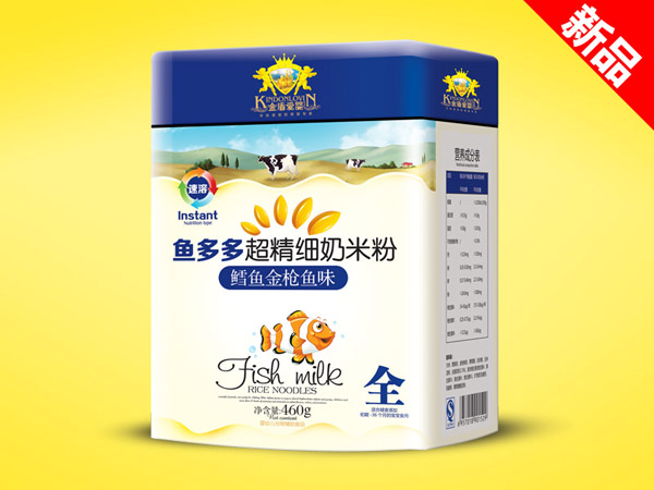 金盾爱婴鳕鱼金枪鱼超精细奶米粉听装