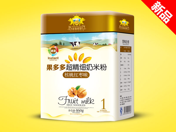 金盾爱婴核桃红枣超精细奶米粉听装