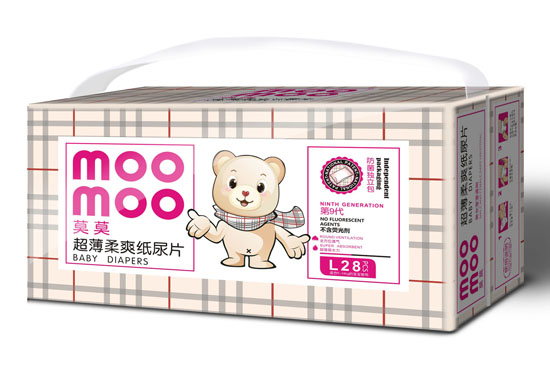 莫莫超薄柔爽纸尿片L码中包装
