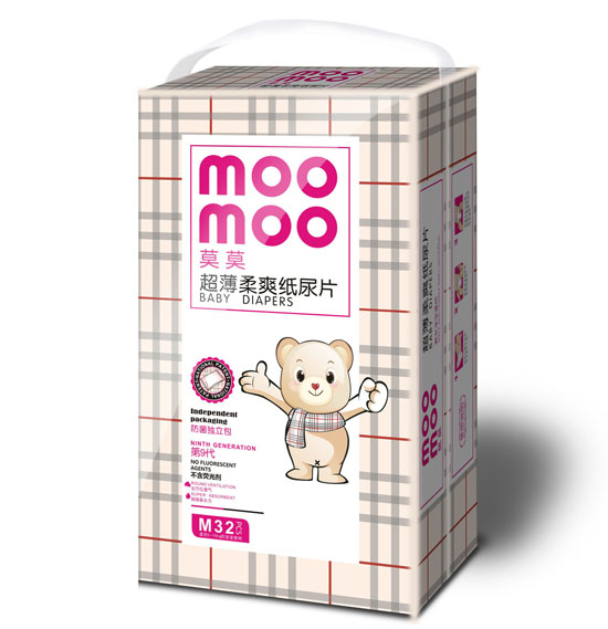 莫莫超薄柔爽纸尿片M码中包装