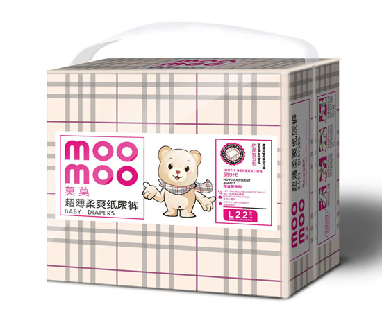 莫莫超薄柔爽纸尿裤L码小包装