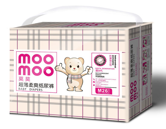 莫莫超薄柔爽纸尿裤M码小包装