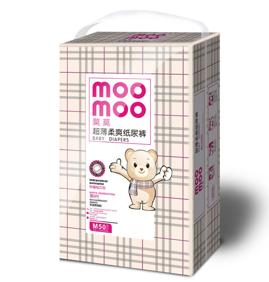 莫莫超薄柔爽纸尿裤M码大包装