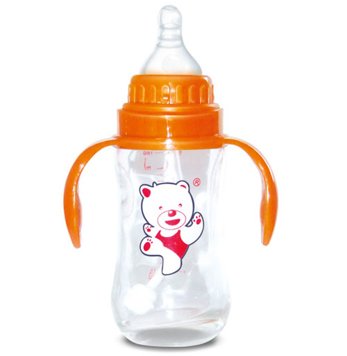 Babykin（贝沁）食品级玻璃奶瓶标口弧形奶瓶240ML