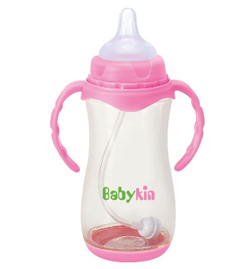 Babykin（贝沁）PPSU奶瓶350ML粉色