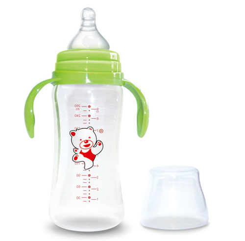 Babykin（贝沁）宽口弧形高硼硅玻璃奶瓶260ML