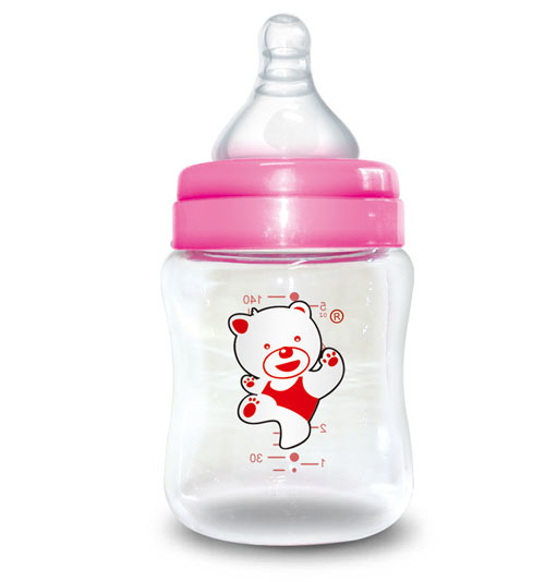 Babykin（贝沁）宽口弧形高硼硅玻璃奶瓶奶瓶140ML