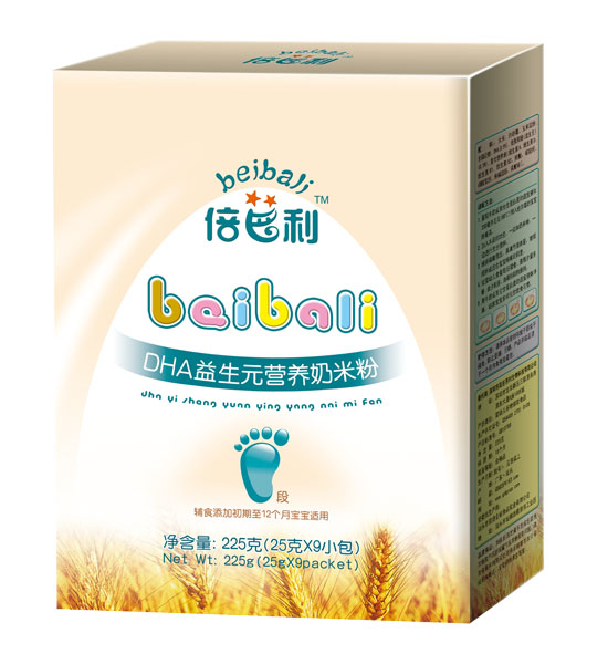 倍芭利DHA益生元营养奶米粉盒装