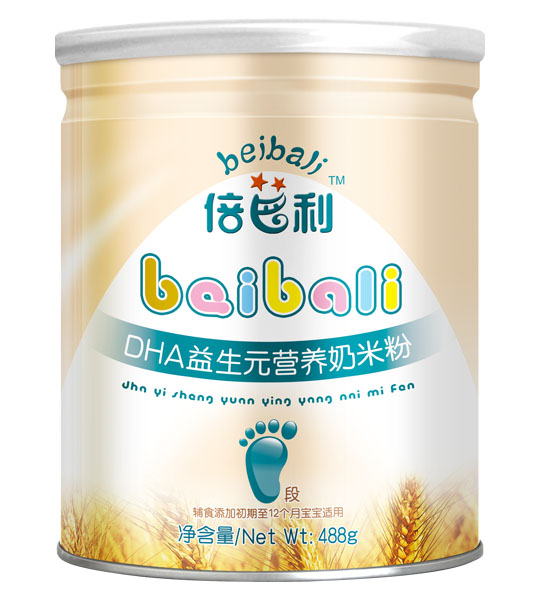 倍芭利DHA益生元营养奶米粉罐装