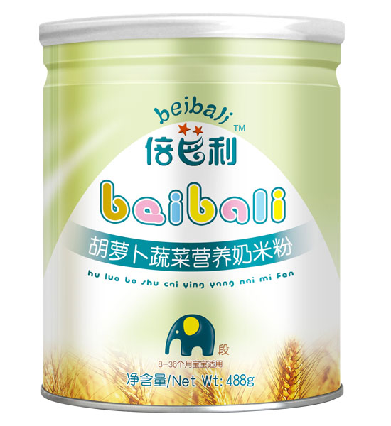 倍芭利胡萝卜蔬菜营养奶米粉罐装