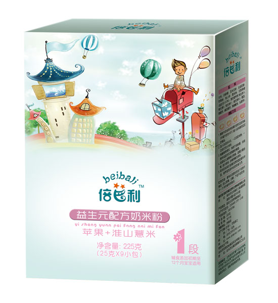倍芭利苹果+淮山薏米益生元配方奶米粉盒装