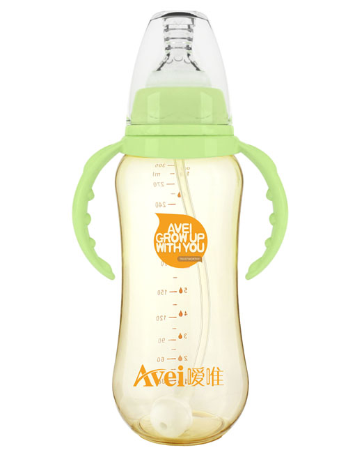 嗳唯标准口径带柄自动PPSU奶瓶（300ml）