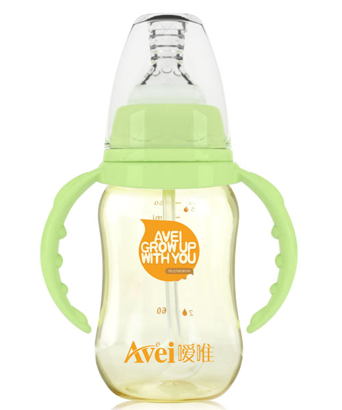 嗳唯标准口径带柄自动PPSU奶瓶（150ml)