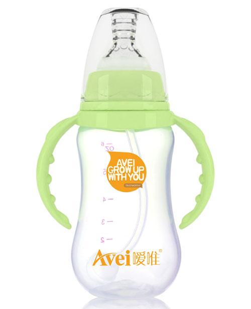 嗳唯标准口径带柄自动PP奶瓶（180ml)