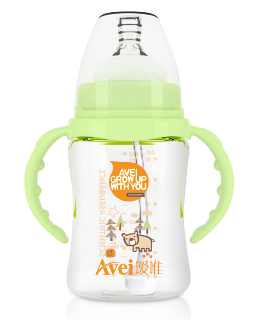 嗳唯宽口径带柄自动PP奶瓶（180ml)
