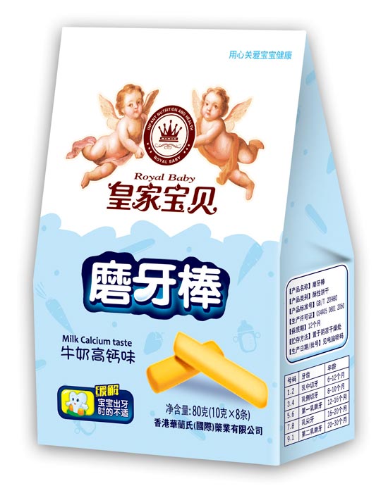皇家宝贝80克磨牙棒-牛奶高钙味