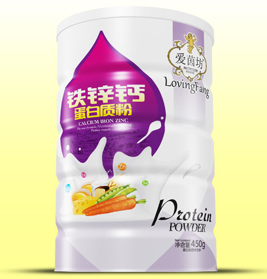 爱茵坊铁锌钙蛋白质粉铁听450g