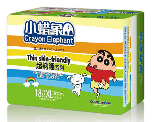 小蜡象超熟睡系列婴儿纸尿裤XL码18片