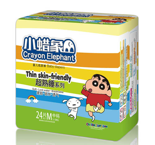 小蜡象超熟睡系列婴儿纸尿裤M码24片