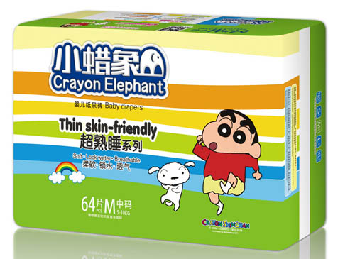 小蜡象超熟睡系列婴儿纸尿裤M码64片