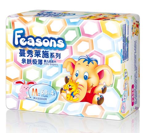 Feasons亲肤极薄婴儿纸尿片M码