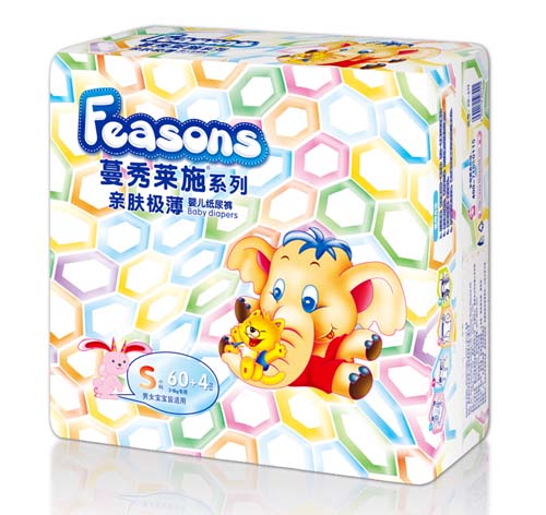 Feasons亲肤极薄婴儿纸尿裤S码