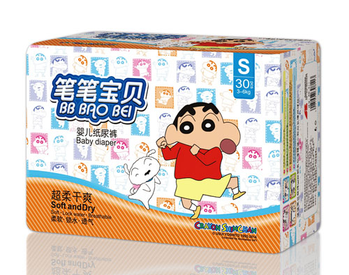 笔笔宝贝超柔干爽婴儿纸尿裤S码