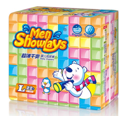 Menshowlays极薄干爽婴儿纸尿裤L码