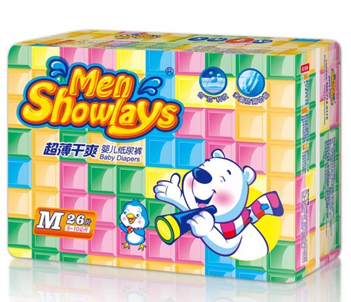 Menshowlays极薄干爽婴儿纸尿裤M码