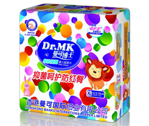 曼可博士亲肤极薄婴儿纸尿片XL码