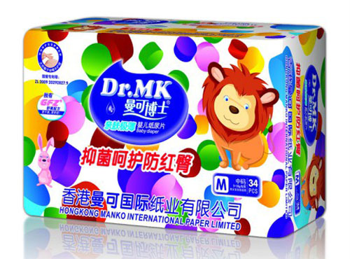曼可博士亲肤极薄婴儿纸尿片M码