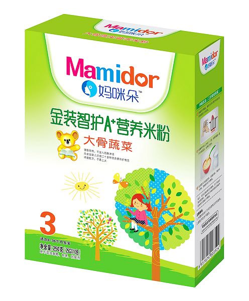 妈咪朵智护大骨蔬菜A＋营养米粉（盒装）