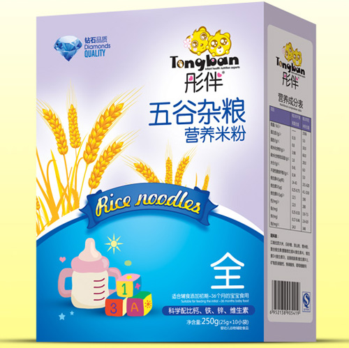 彤伴五谷杂粮营养米粉盒装全段