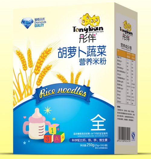 彤伴胡萝卜蔬菜营养米粉盒装全段