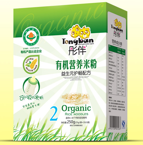 彤伴益生元护畅有机米粉盒装2段