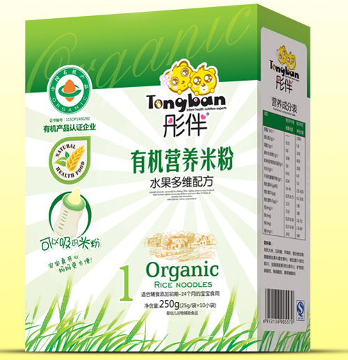 彤伴水果多维有机米粉盒装1段
