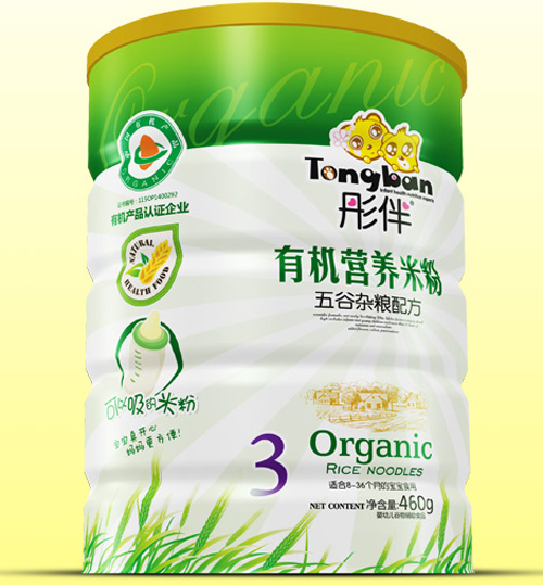 彤伴五谷杂粮有机米粉铁听装3段