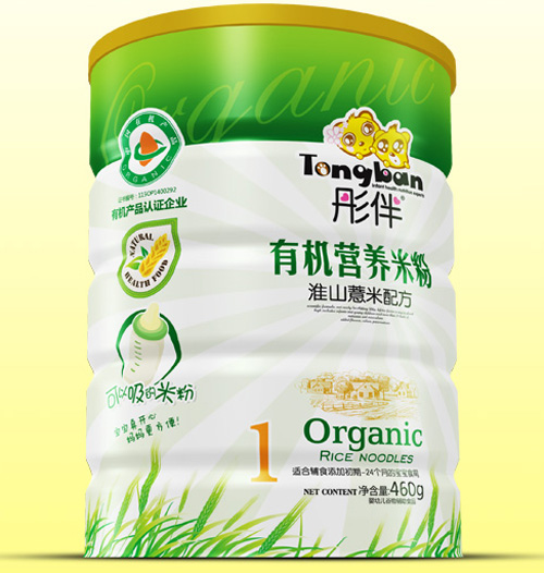 彤伴淮山薏米有机米粉铁听装1段