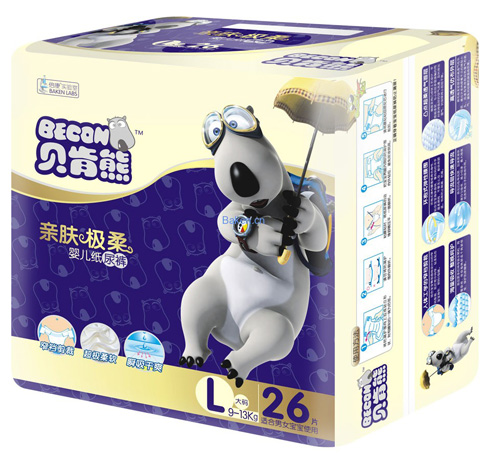 贝肯熊亲肤极柔纸尿裤L码
