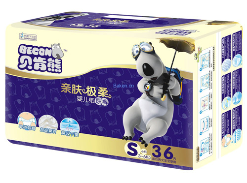 贝肯熊亲肤极柔纸尿裤S码