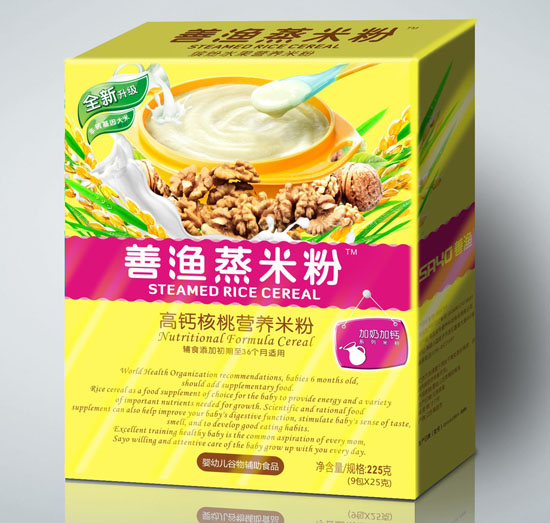 善渔高钙核桃蒸米粉