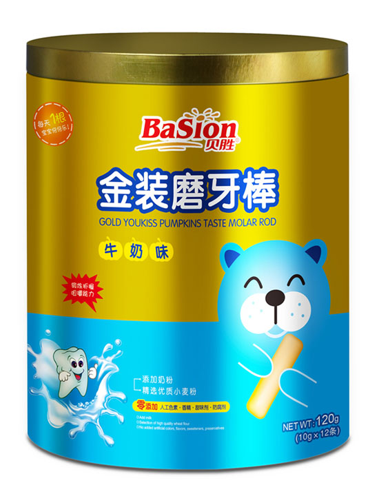 贝胜牛奶味金装磨牙棒