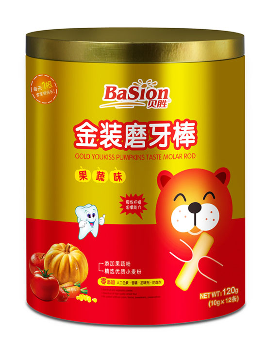 贝胜果蔬味金装磨牙棒