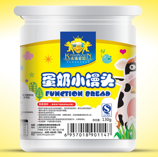 金盾爱婴蛋奶小馒头饼干桶装