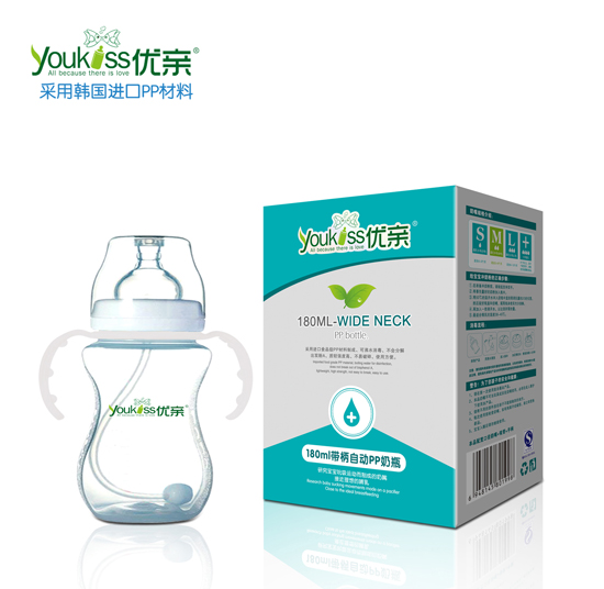 优亲婴幼儿宽口奶瓶180ml